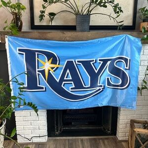 Tampa Bay Rays  Light Blue Navy Oversized Banner Flag